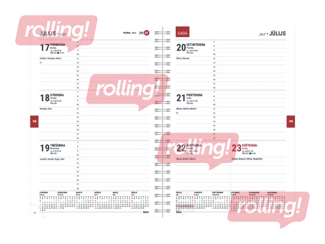 Teacher's planner Retro, A5, Sky