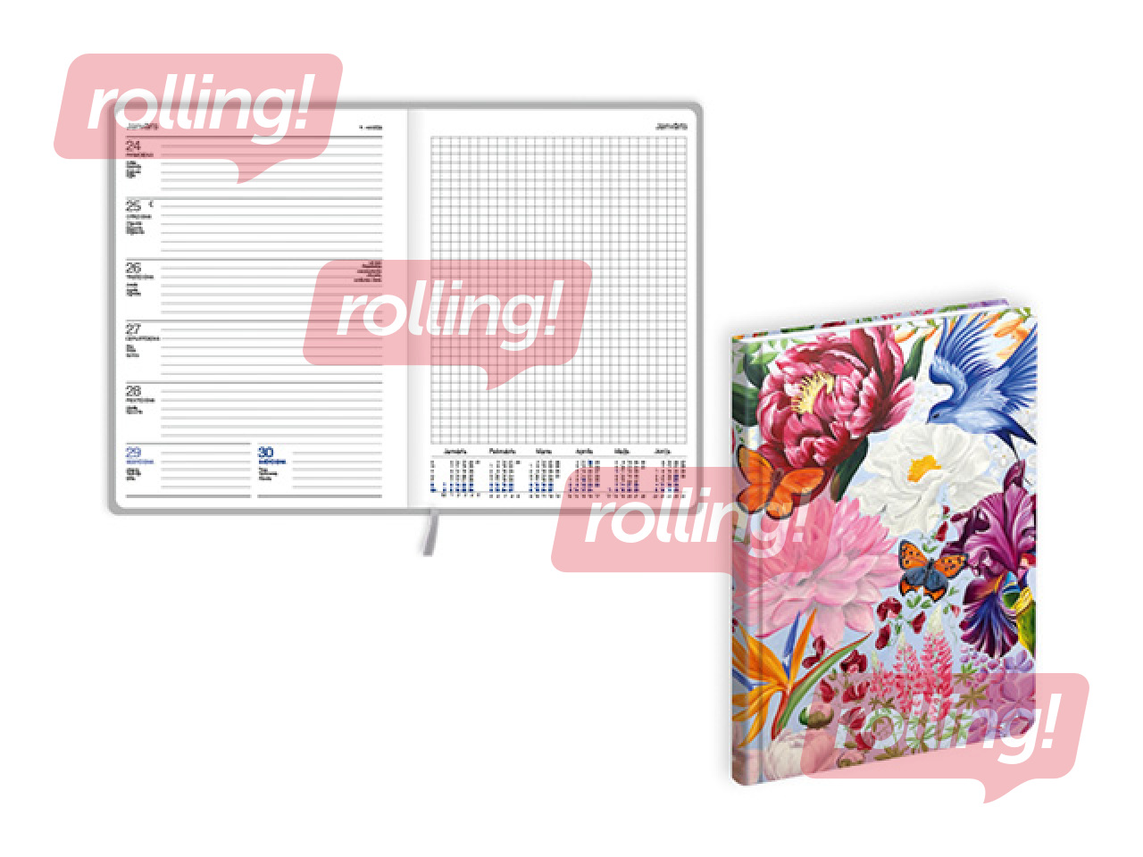 Skolotāja dienasgrāmata Pieturpunkts, A5, Flora