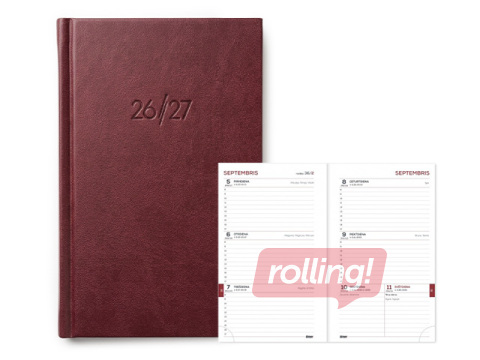 Student Diary, 10.-12. grade, claret