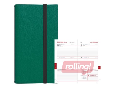 Student Diary, 1.-12. grade, Midi Flex, 90x167 mm, dark green