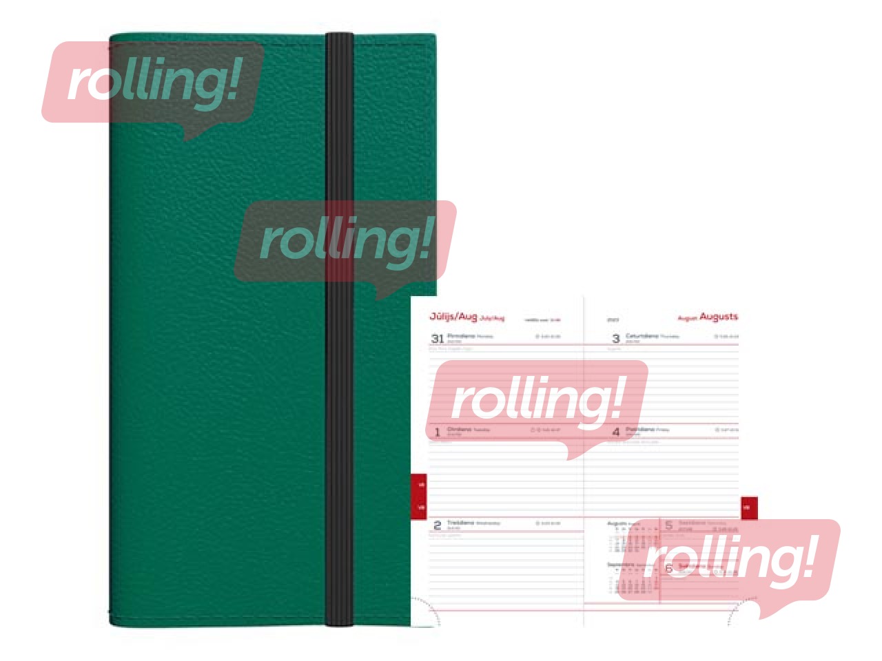 Student Diary, 1.-12. grade, Midi Flex, 90x167 mm, dark green