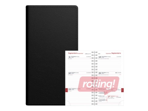 Student diary, grades 10-12, Midi Spirex, 100x170 mm, black
