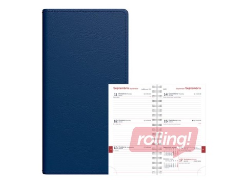 Student diary, grades 10-12, Midi Spirex, 100x170 mm, dark blue