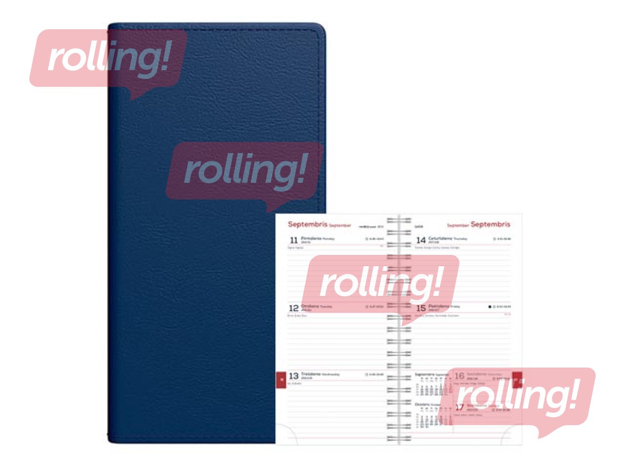 Student diary, grades 10-12, Midi Spirex, 100x170 mm, dark blue