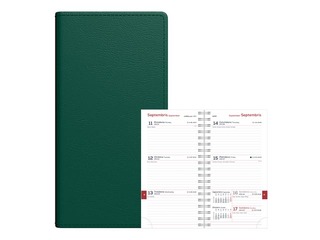 Student diary, grades 10-12, Midi Spirex, 100x170 mm, dark green