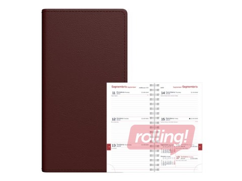 Skolēnu dienasgrāmata, 10.-12.kl., Midi Spirex, 100x170 mm, tumši brūns