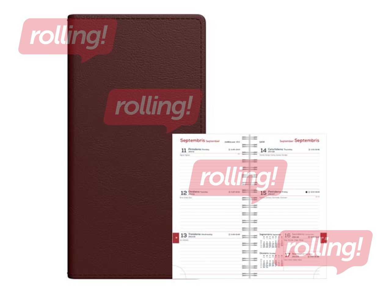 Skolēnu dienasgrāmata, 10.-12.kl., Midi Spirex, 100x170 mm, tumši brūns