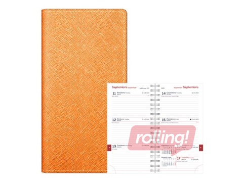 Student diary, grades 10-12, Midi Spirex, 100x170 mm, orange