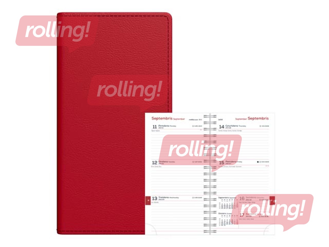 Student diary, grades 10-12, Midi Spirex, 100x170 mm, burgundy