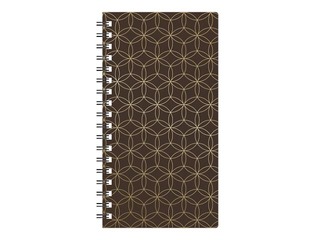 Skolēnu dienasgrāmata, 10.-12.kl., Midi Spiral Cardboard, 92x162 mm, light brown 