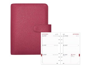 Õpilaspäevik MIDI Timex, 140x190 mm, metallic red