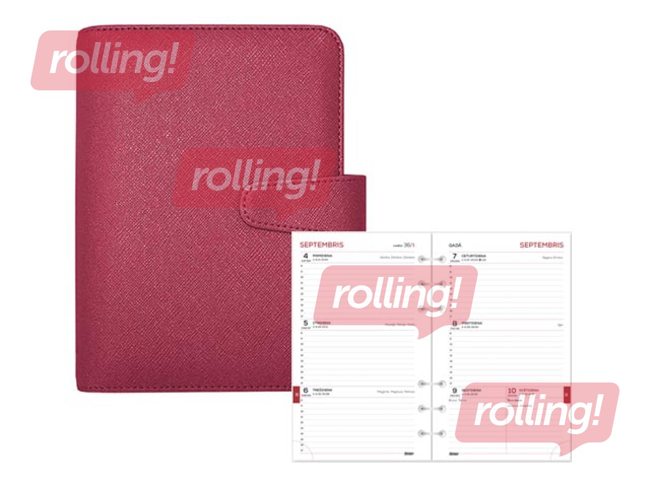 Skolēnu dienasgrāmata, Student MIDI Timex, 140x190 mm, metāliski sarkana