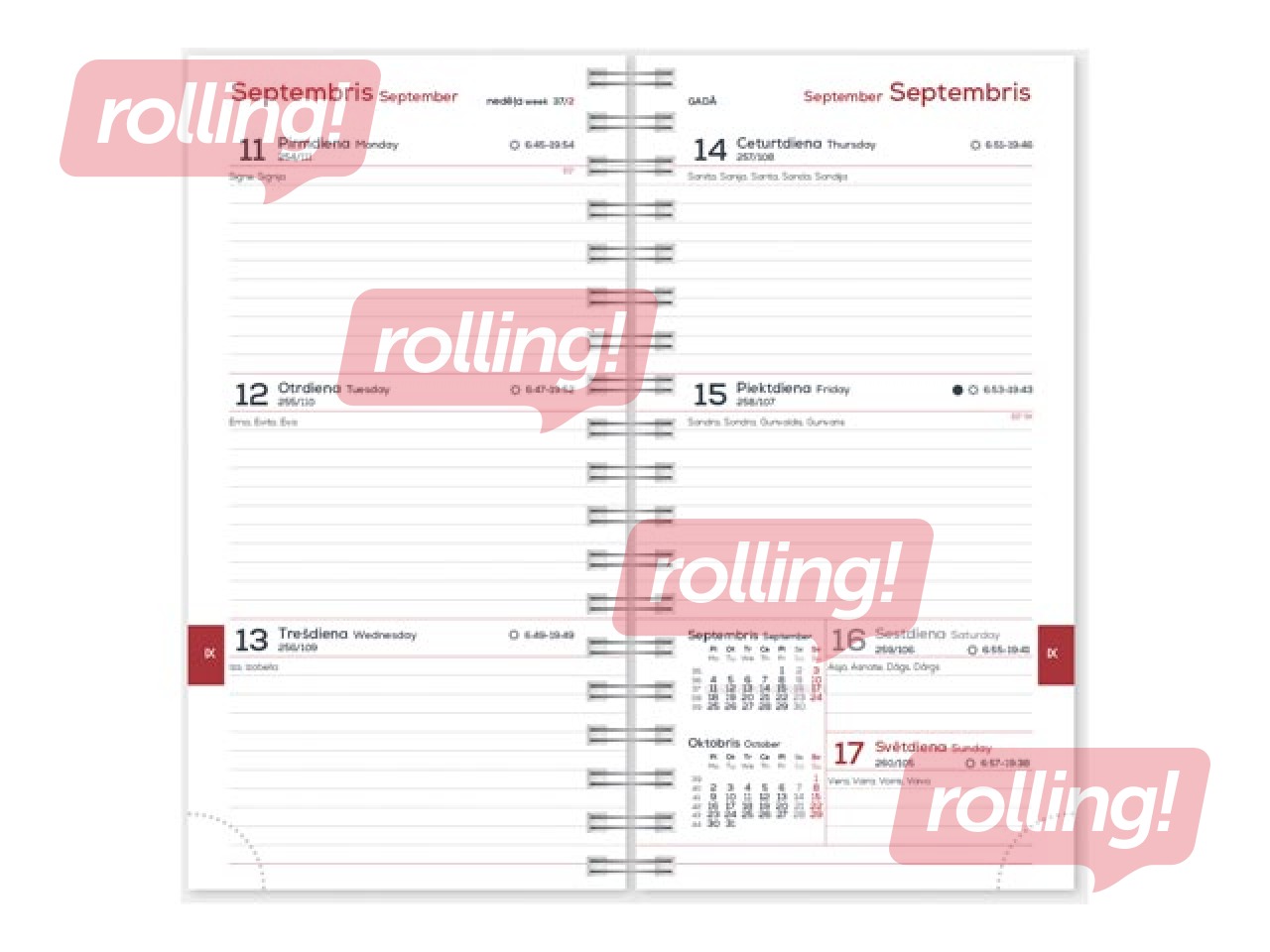 Skolēnu dienasgrāmata, 10.-12.kl., Student Spiral design, 115x177 mm, Barbara