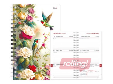 Skolēnu dienasgrāmata, 10.-12.kl., Student Spiral design, 115x177 mm, Romance