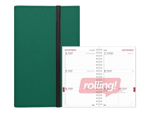 Õpilaspäevik 10-12 klass, Student Flex, 120x180 mm, tumeroheline