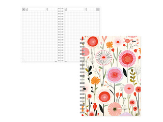 Дневник - Блокнот без дат, Tempo Spiral, в клеточку, Happy Day