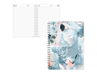 Diary - Notepad without dates, Tempo Spiral, squares, Aura