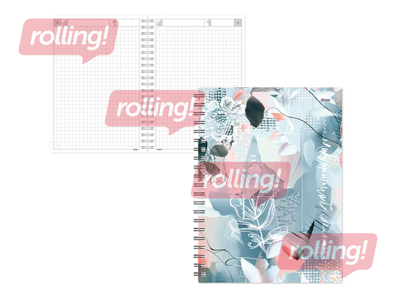 Diary - Notepad without dates, Tempo Spiral, squares, Aura