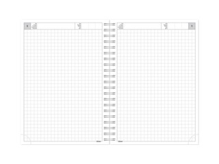 Diary - Notepad without dates, Tempo Spiral, squares, Aura