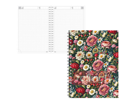 Dienasgrāmata - piezīmju bloks bez datumiem, Tempo Spiral, rūtiņu, Summer Night