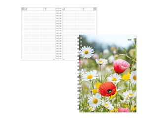 Dienasgrāmata - piezīmju bloks bez datumiem, Tempo Spiral, rūtiņu, Summer Vibe