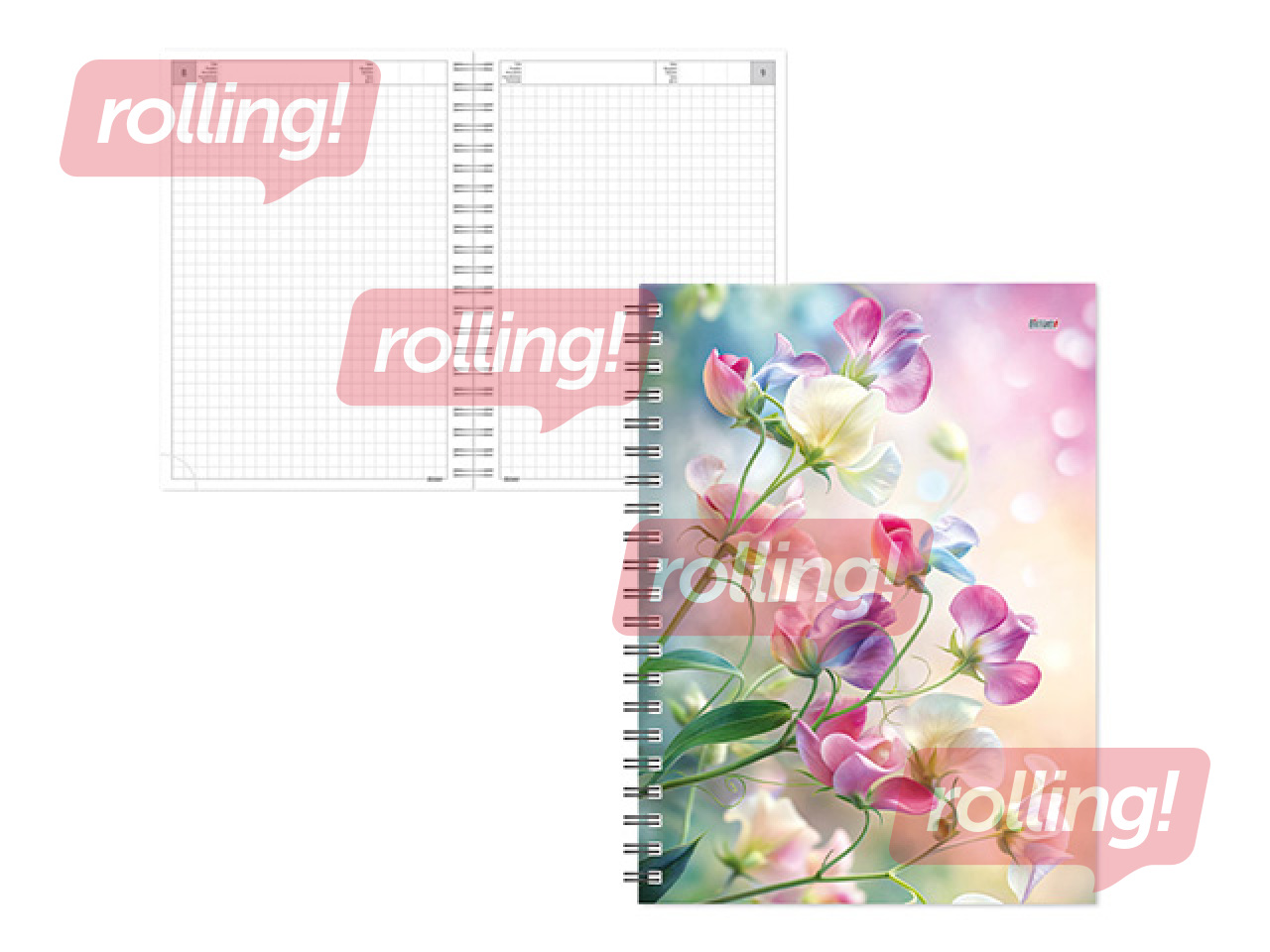 Dienasgrāmata - piezīmju bloks bez datumiem, Tempo Spiral, rūtiņu, Morning Kiss