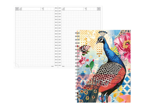 Dienasgrāmata - piezīmju bloks bez datumiem, Tempo Spiral, rūtiņu, Frida