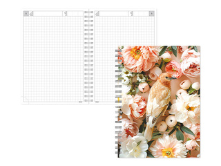 Dienasgrāmata - piezīmju bloks bez datumiem, Tempo Spiral, rūtiņu, Paradise