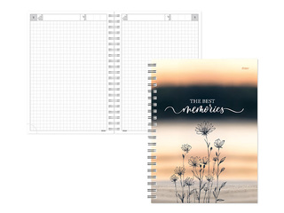 Dienasgrāmata - piezīmju bloks bez datumiem, Tempo Spiral, rūtiņu, Memories