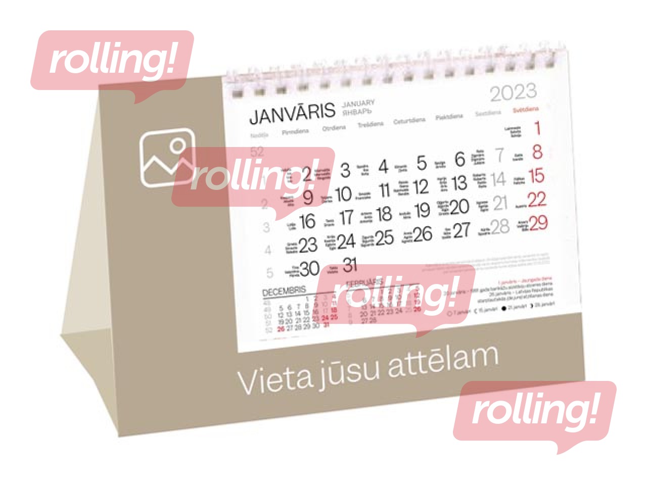 Galda kalendāru apdruka