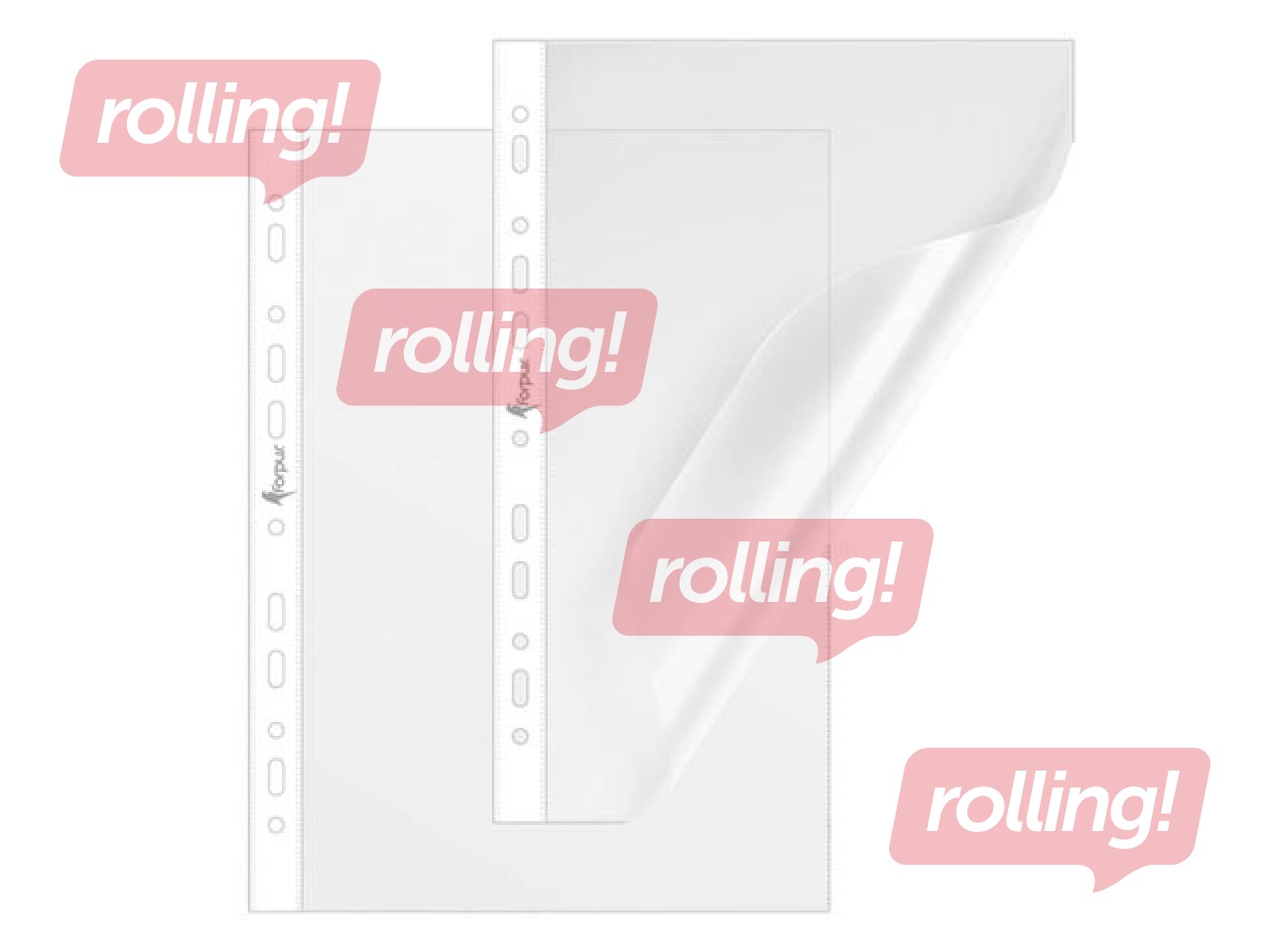 Dokumentu kabatiņas Forpus, A4, glancētas, 40 mic., 100 gab.