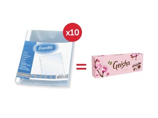 Dokumentu kabatiņas Bantex, A4, glancētas, 40 mic., 100 gab. 