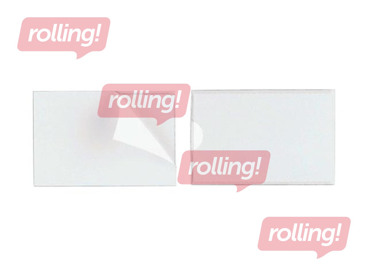 Vizītkaršu kabatiņa Durable, pašlīmējoša, 57x90mm, 10 gab.