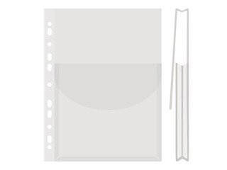 Pocket for documents Donau, A4, with fold and flange