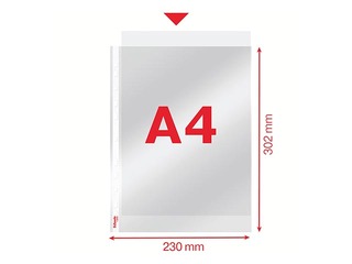 Document pockets Essselte, A4, glossy, 40 mic., 100 pc.