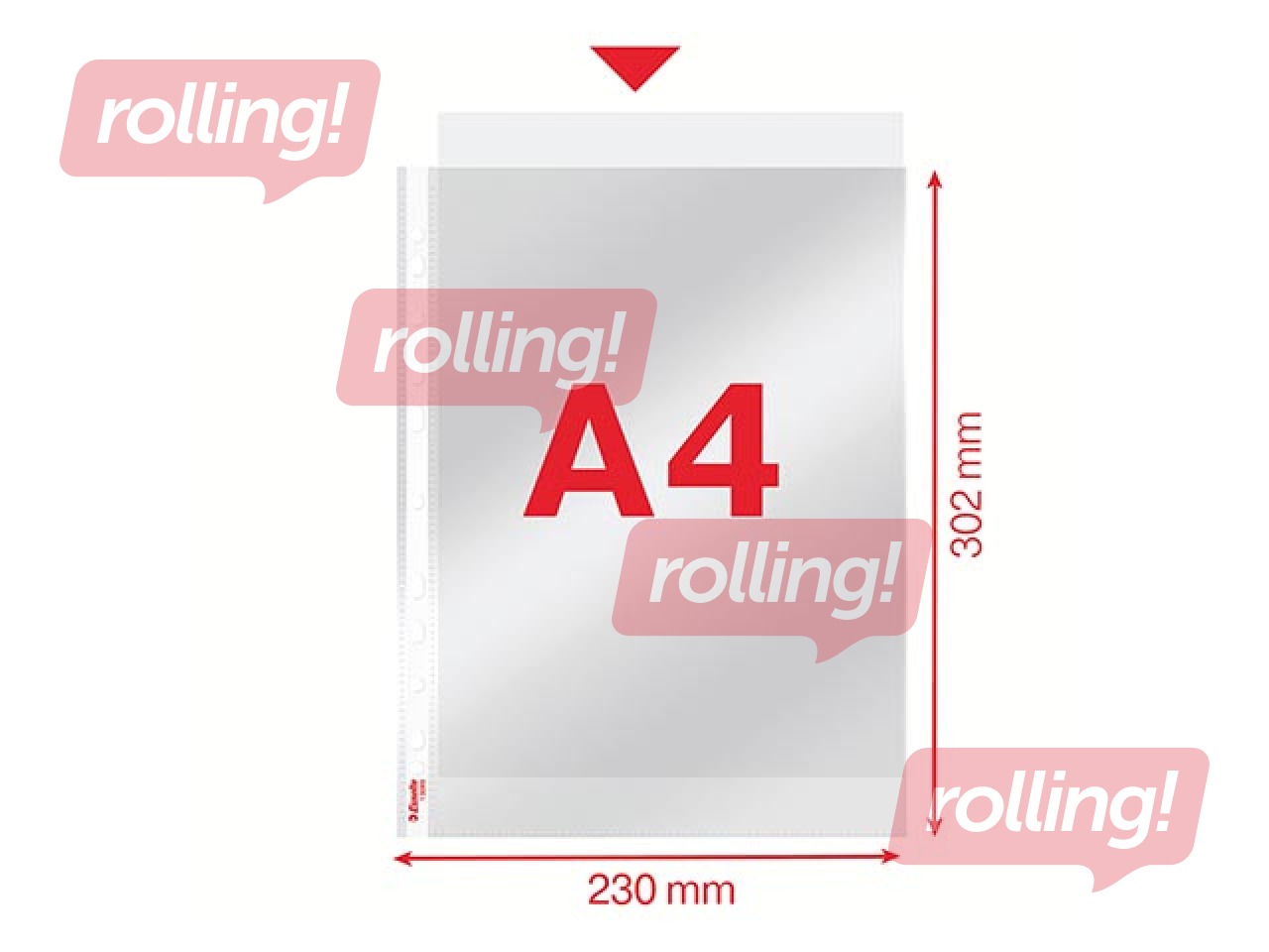 Dokumentu kabatiņas Essselte, A4, glancētas, 40 mic., 100 gab.
