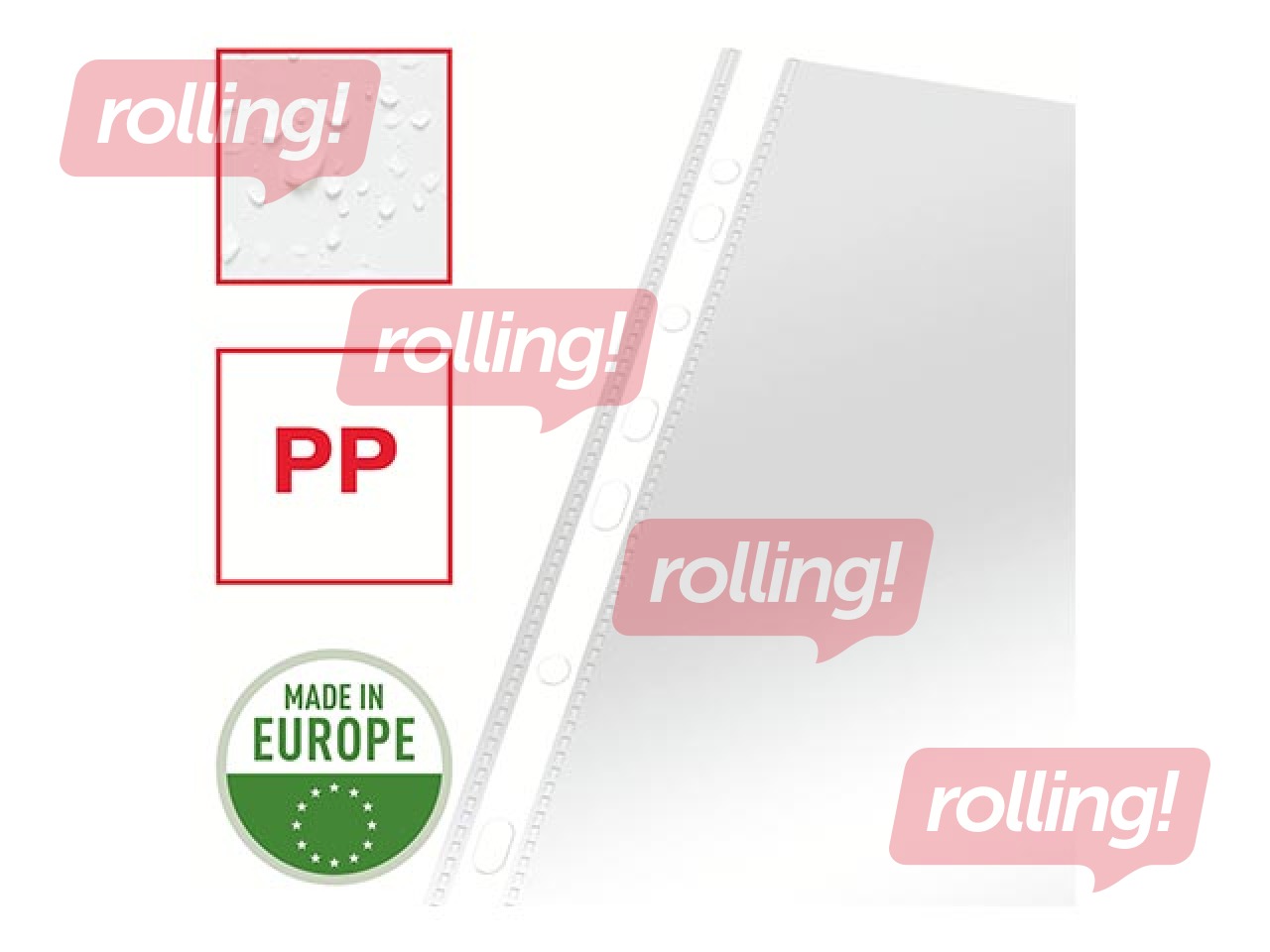 Dokumentu kabatiņas Essselte, A4, glancētas, 40 mic., 100 gab.