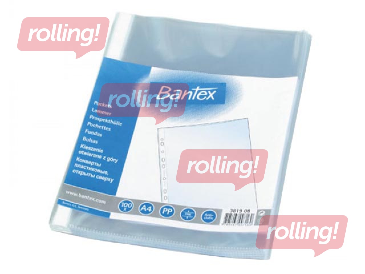 Document pockets Bantex, A4, mat, 40 mic., 100 pcs.