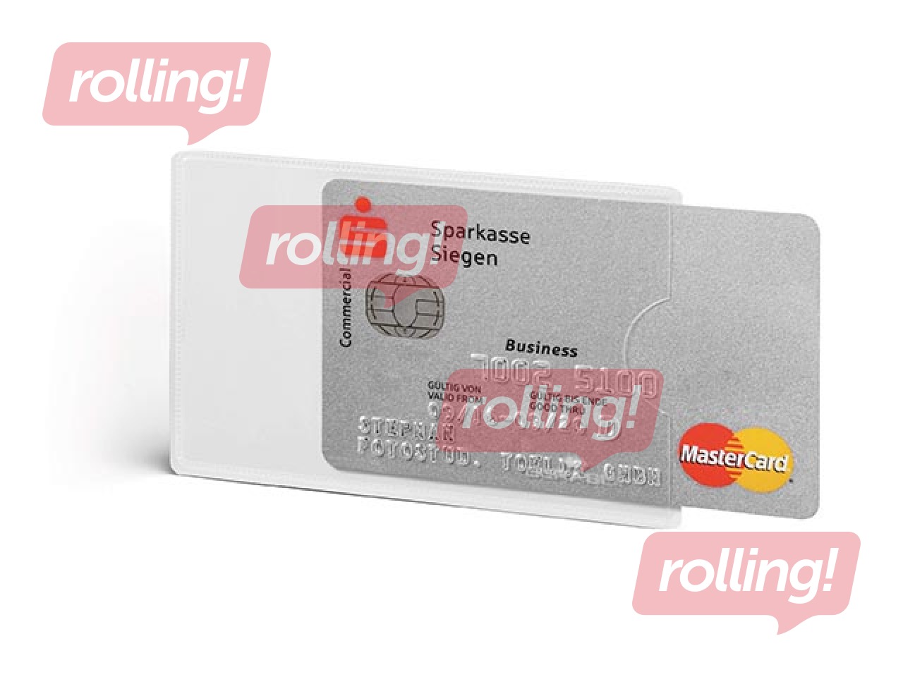 Kredītkaršu turētājs Durable ar RFID aizsardzību, 61x90mm, 3 gab.