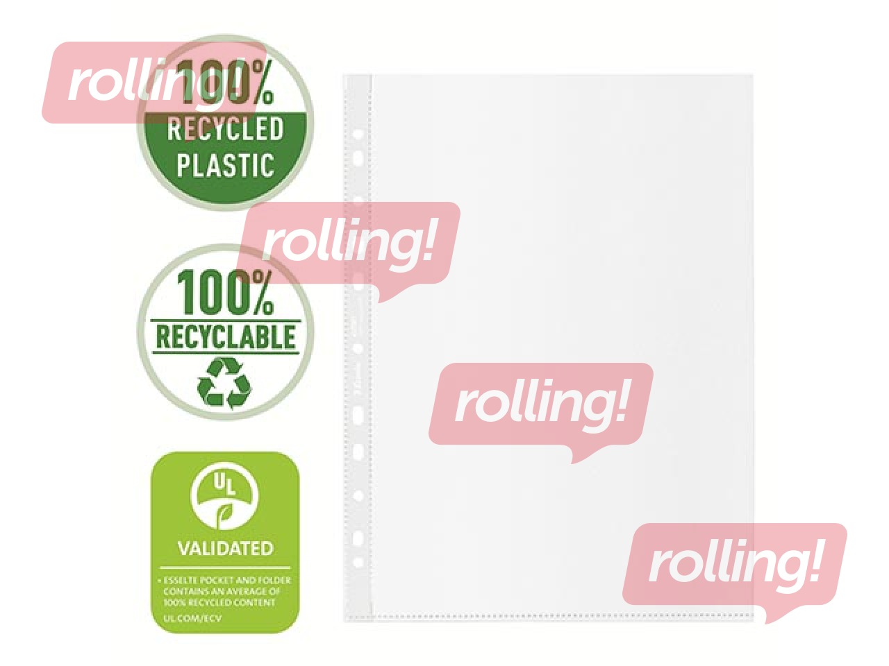 Document pockets Esselte, A4, matt, 100 mic., 50 pcs