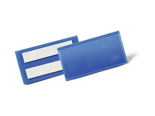 Dokumentu kabatiņas Durable, pašlīmējošas, tumši zilas, 100x38mm, 50 gab.