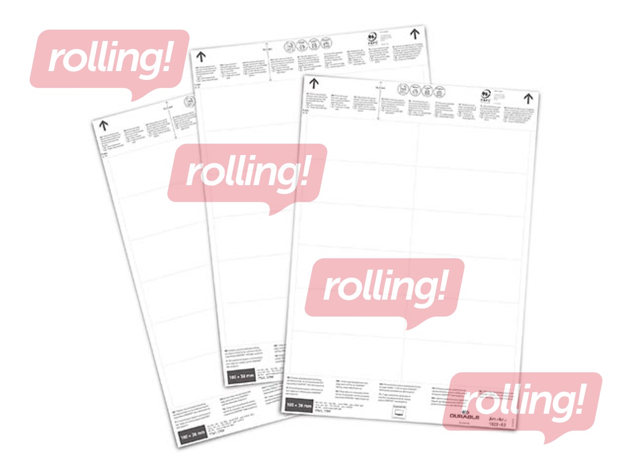 Insert sheets Durable, 100x38mm, 240 pcs.