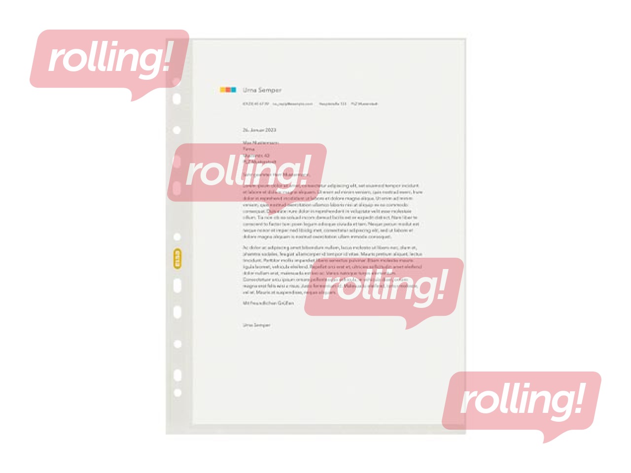 Perforeeritud taskud Elba, taaskasutatud PE, A4, 80 mikronit, 50 tk