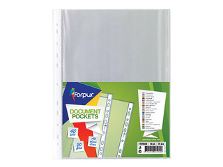 Document pockets Forpus, A4, glossy, 40mic., 20pcs.