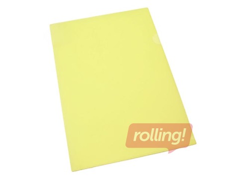 Folder - Corner Interfolia, A4, mat, yellow, 50 pcs.