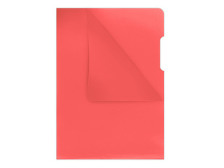 Папка - уголок Donau, A4, 180 mic., глянцевая, красная