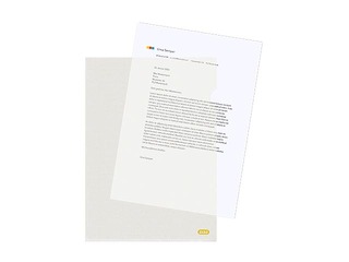 Mape - stūrītis recycled PE, Elba,  A4, 100 mic, matēta, caurspīdīga