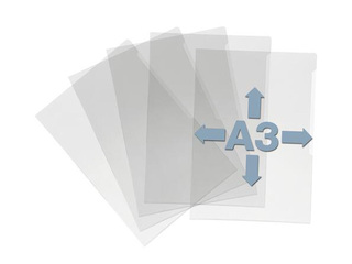 Mape - stūrītis Durable, A3, caurspīdīga