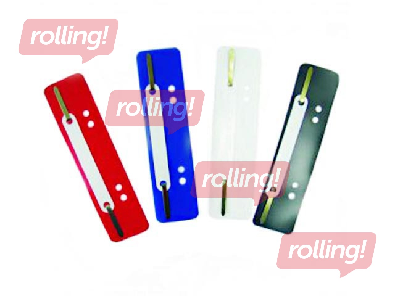 Ātršuvēja līstītes dokumentu iesiešanai, sarkanas, 25 gab.