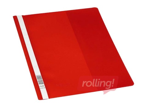Clear view folder Bantex, A4+ with Pocket and Label on Spine, red